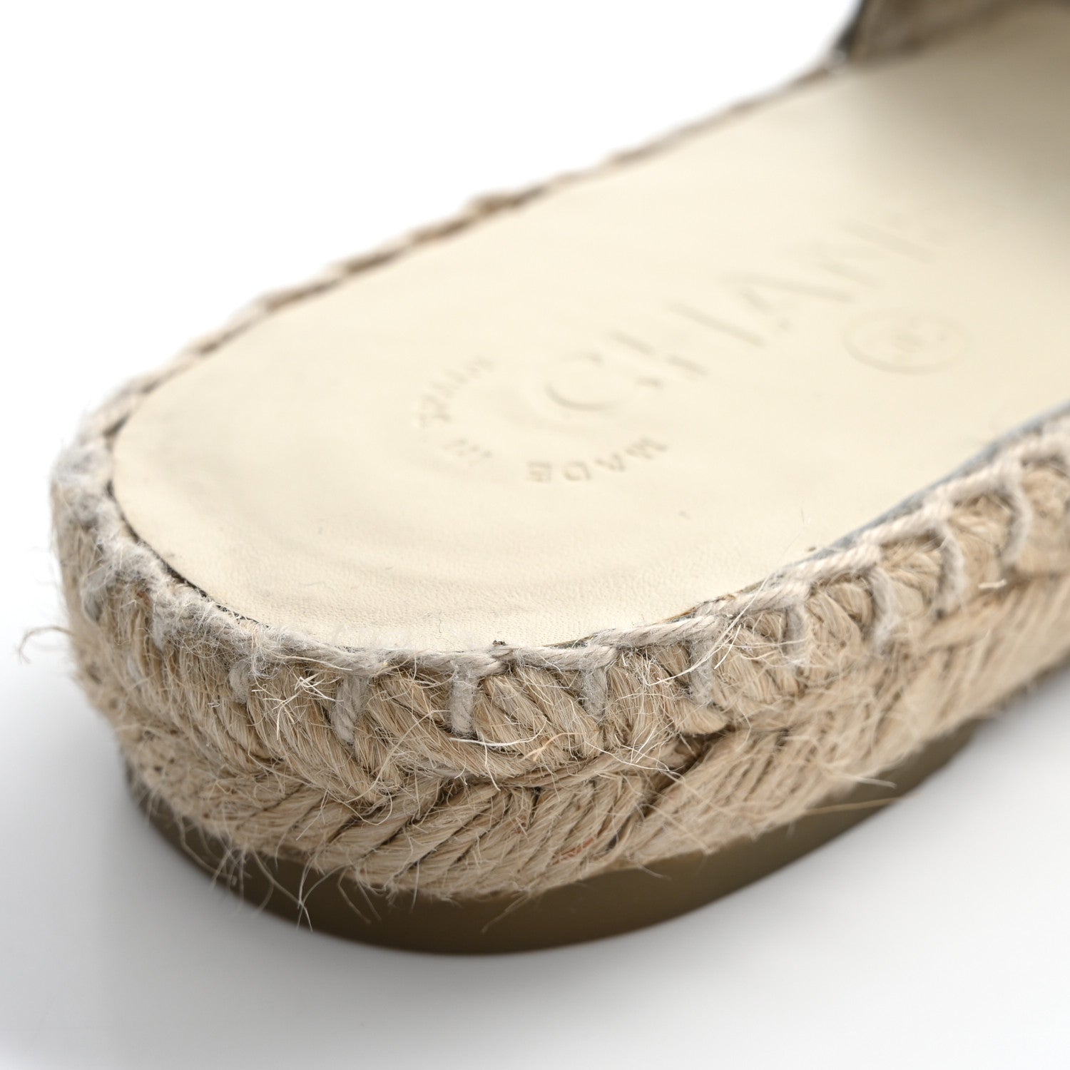 Chanel Iridescent Goatskin Patent CC Espadrille Mules 38 Black 10 of 11