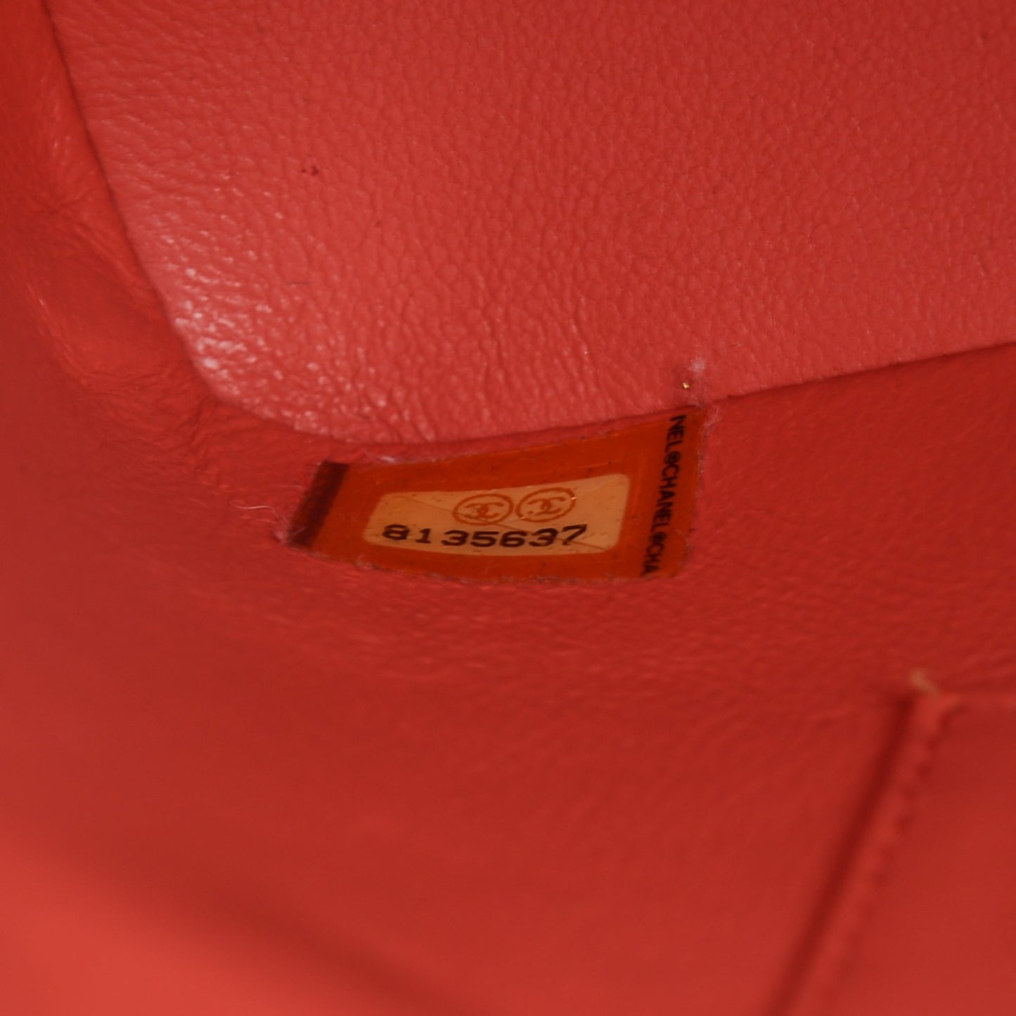 Caviar Quilted Medallion Tote Orange