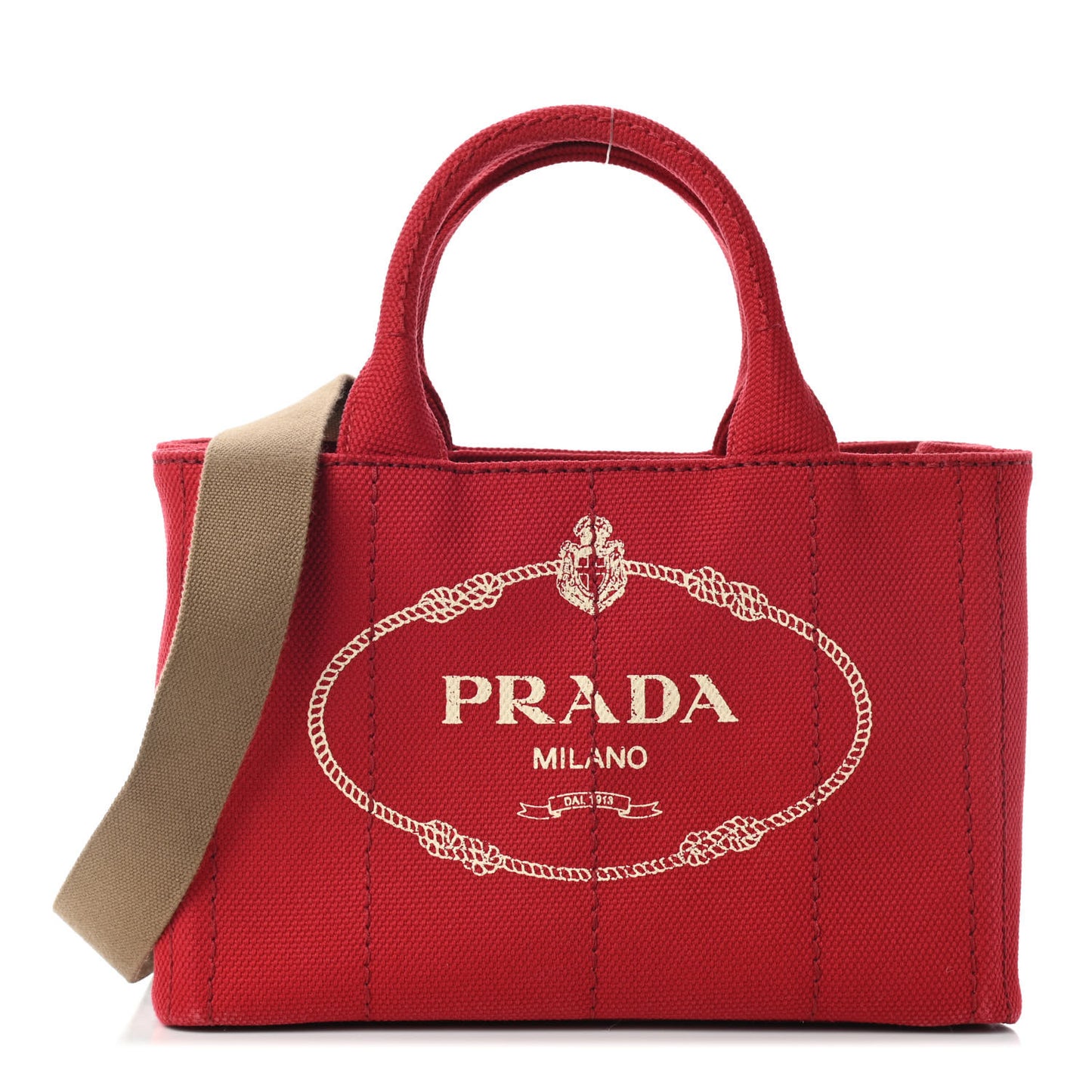 Canapa Small Logo Tote Rosso Talco