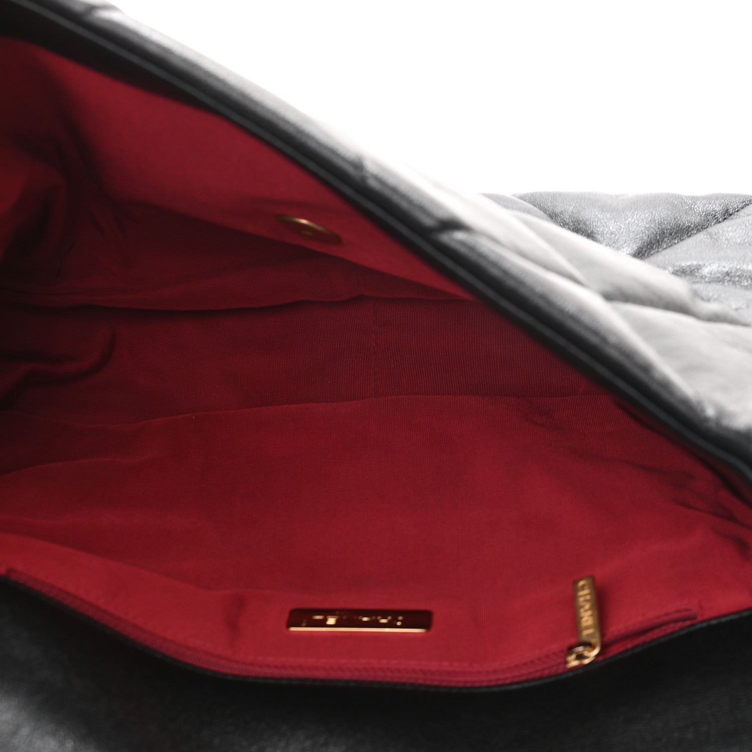 Chanel Goatskin Quilted Maxi Chanel 19 Flap Black 4 of 9