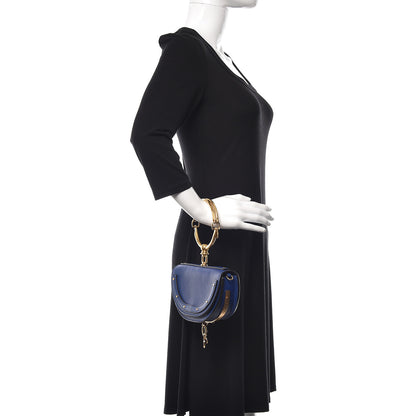 Chloe Calfskin Small Nile Bracelet Minaudiere Bag Majesty Blue 3 of 10
