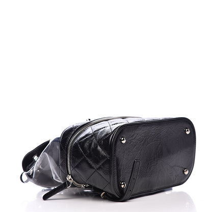 Chanel Crumpled Calfskin PVC Quilted Backpack Black 4 of 11