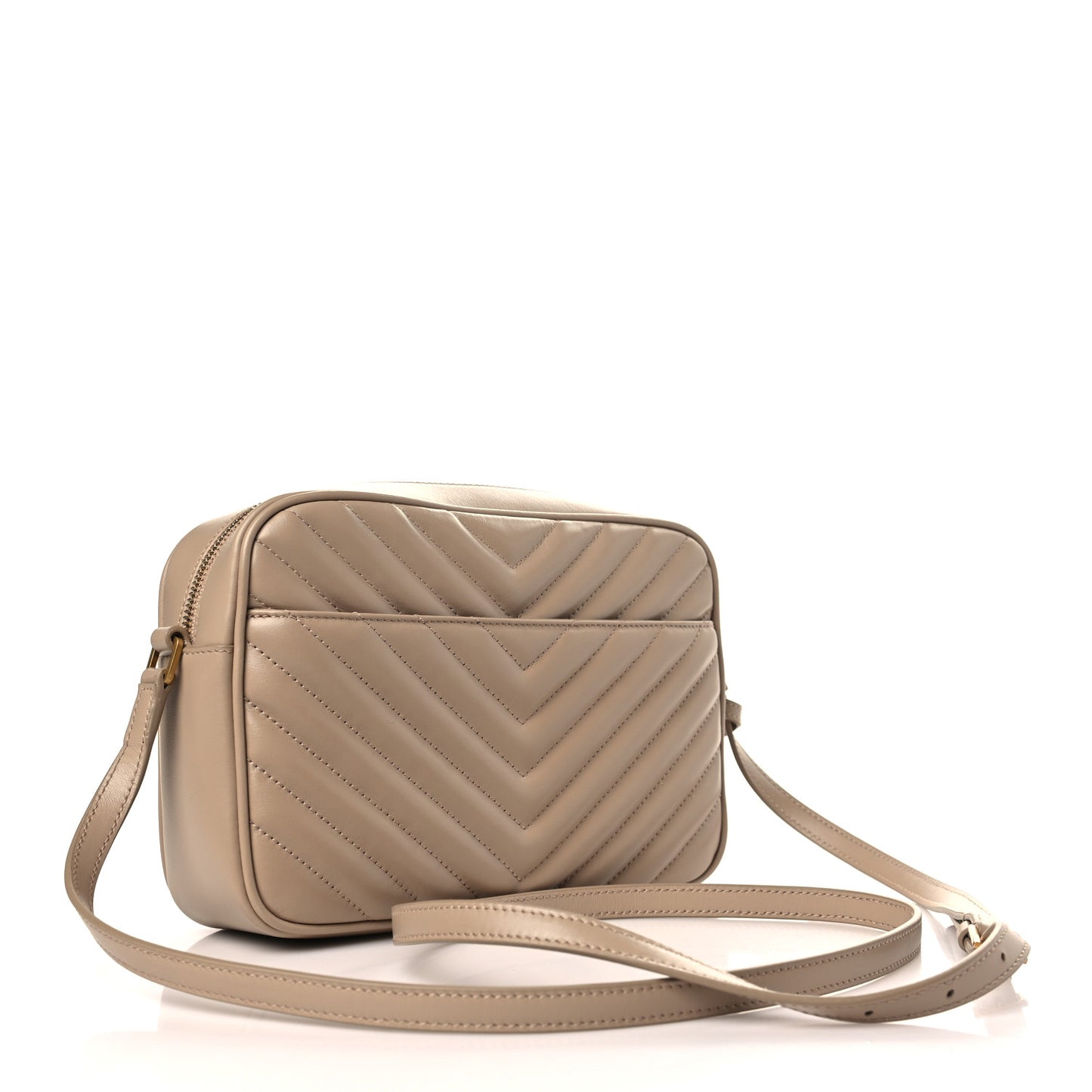 Calfskin Matelasse Monogram Lou Camera Bag Dark Beige