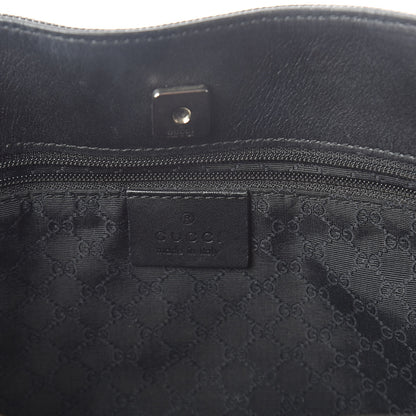 Gucci Denim Calfskin Web Tote Black 6 of 9