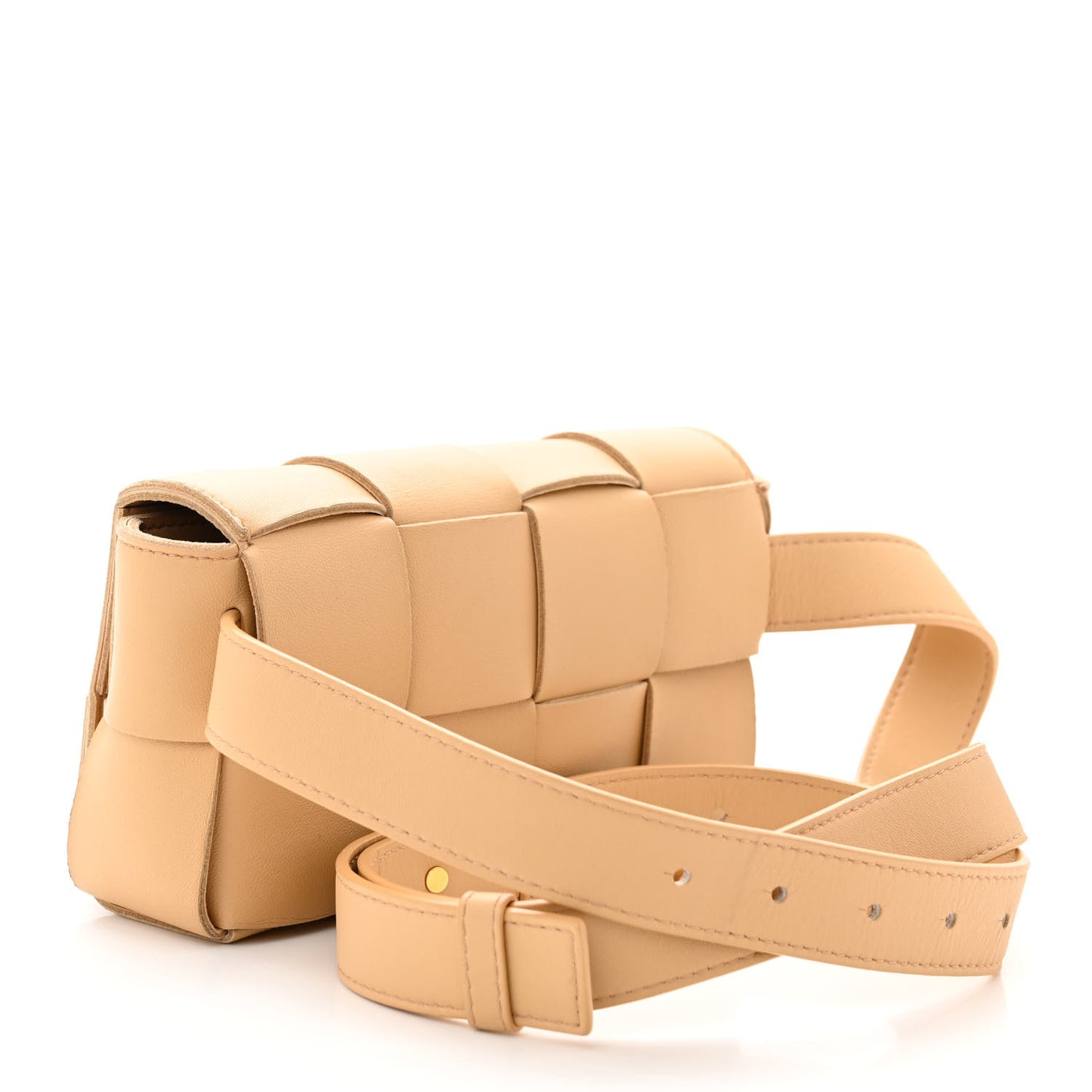 Nappa Maxi Intreccio The Belt Cassette Bag Almond