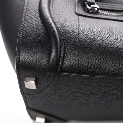 Celine Drummed Calfskin Micro Luggage Black 10 of 11