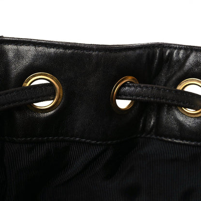 Chanel Lambskin Quilted Drawstring Backpack Black 8 of 21