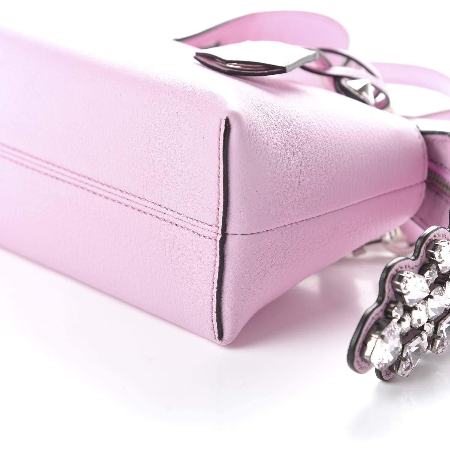 Fendi Vitello Dolce Crystal Croc Tail Mini By The Way Boston Bag Lavanda 7 of 11
