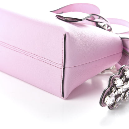 Fendi Vitello Dolce Crystal Croc Tail Mini By The Way Boston Bag Lavanda 7 of 11