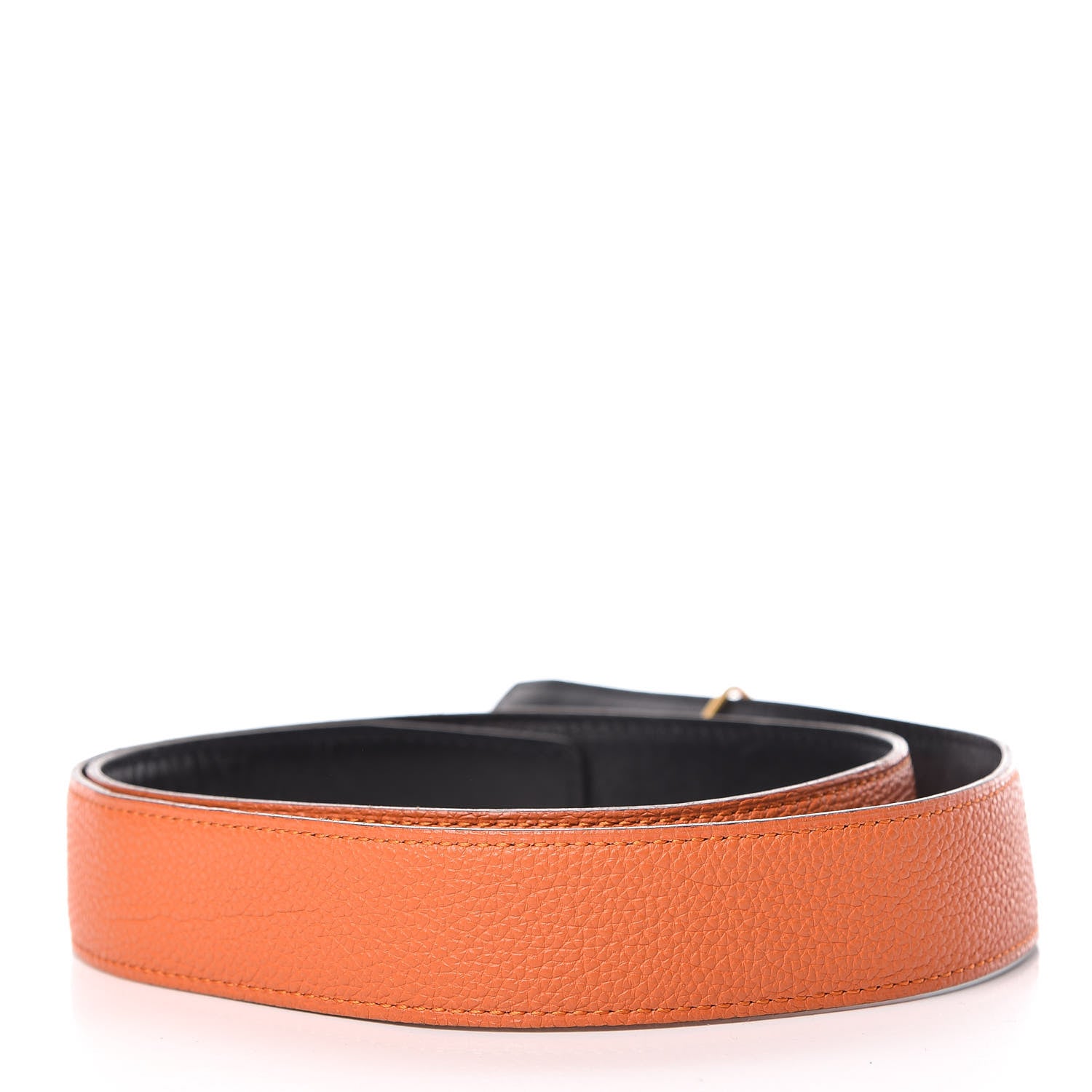 Hermes Swift Togo 32mm Constance Reversible H Belt 85 Black Orange 3 of 9