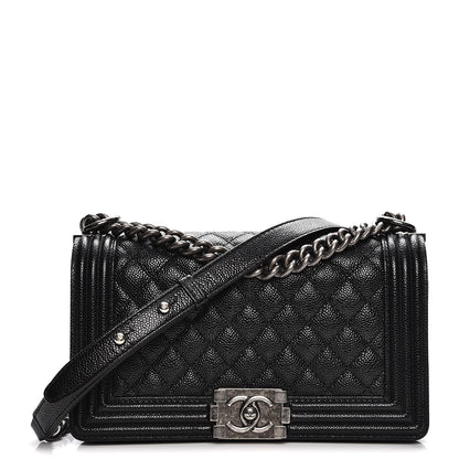 Chanel Caviar Quilted Medium Boy Flap Black 1 of 7