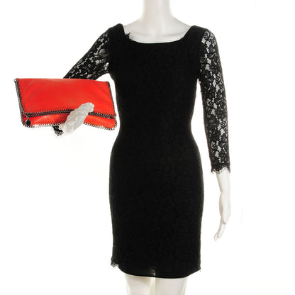 Stella McCartney Shaggy Deer Falabella Fold Over Clutch Orange 2 of 9