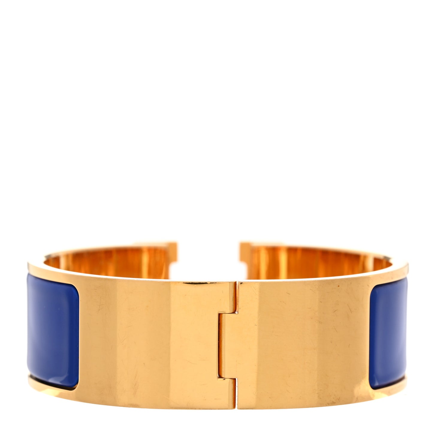 Enamel Wide Clic Clac H Bracelet PM Bleu Indigo