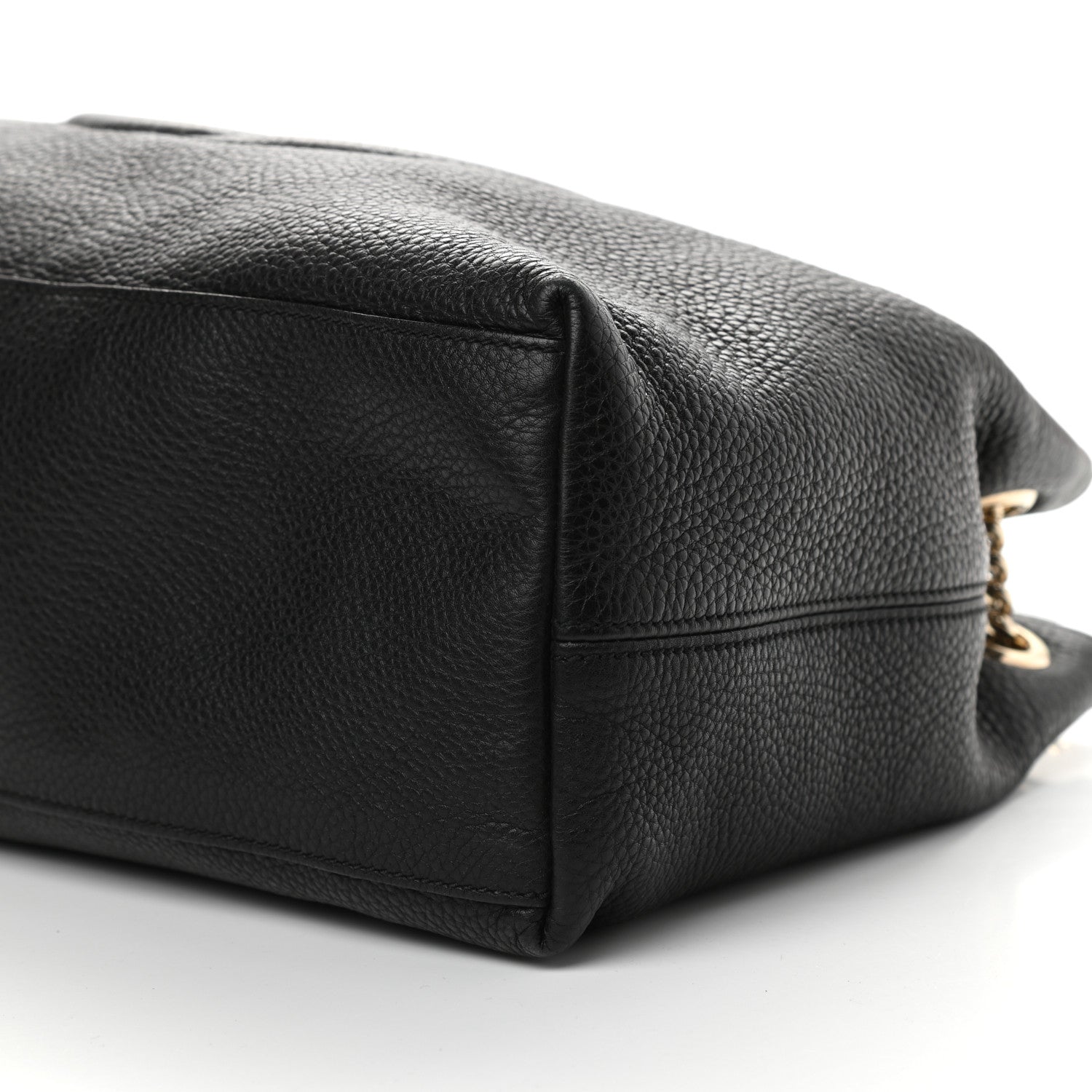 Gucci Pebbled Calfskin Medium Soho Chain Shoulder Bag Black 9 of 9