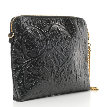 Versace Grained Calfskin Embossed Palazzo Medusa Chain Pouch Black 3 of 8