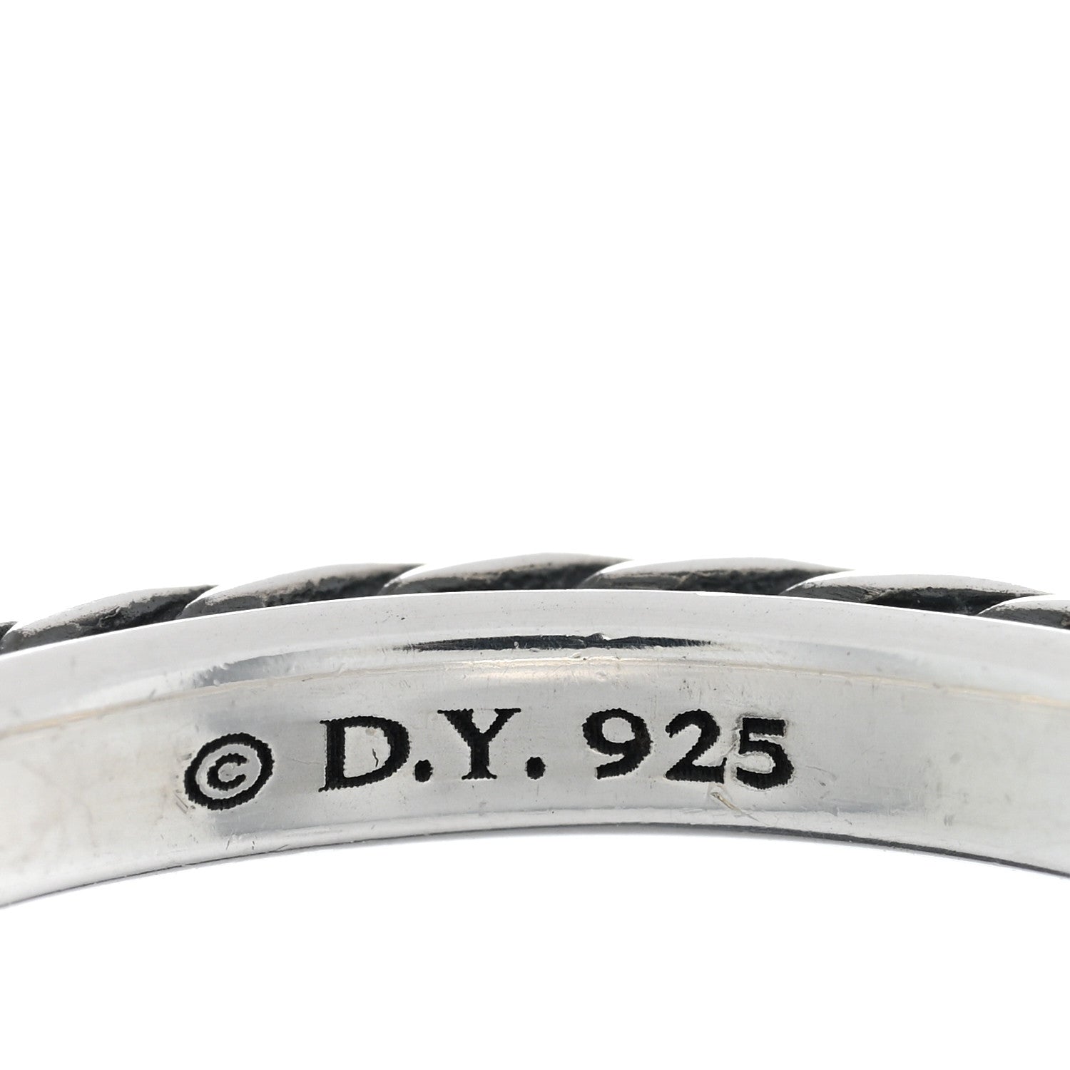 David Yurman Sterling Silver Stackable Cable Ring 54 7 4 of 4