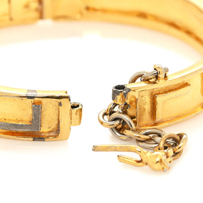 Chanel Metal Logo Cuff Bracelet Gold 5 of 5