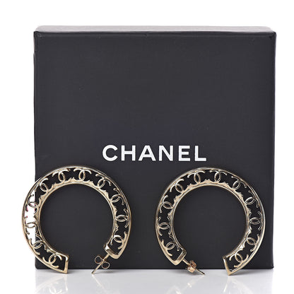 Chanel CC Hoop Earrings Gold 5 of 5