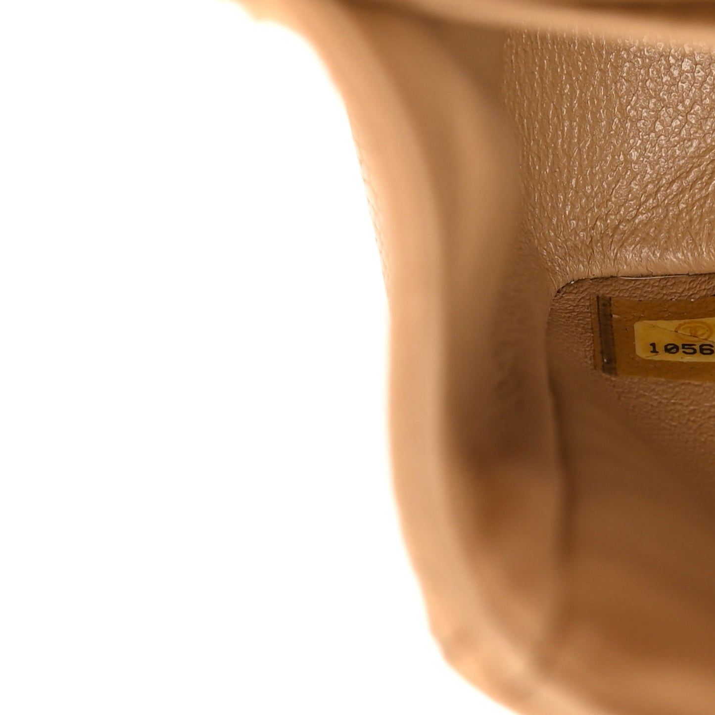 Caviar Quilted Medium Double Flap Beige