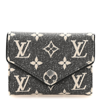 Louis Vuitton Denim Monogram Jacquard Victorine Wallet Grey 1 of 6