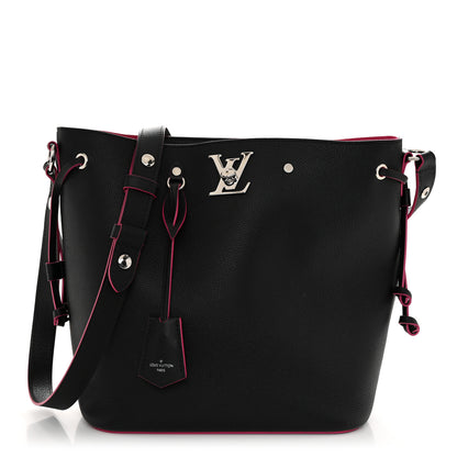 Louis Vuitton Calfskin Lockme Bucket Black 1 of 11