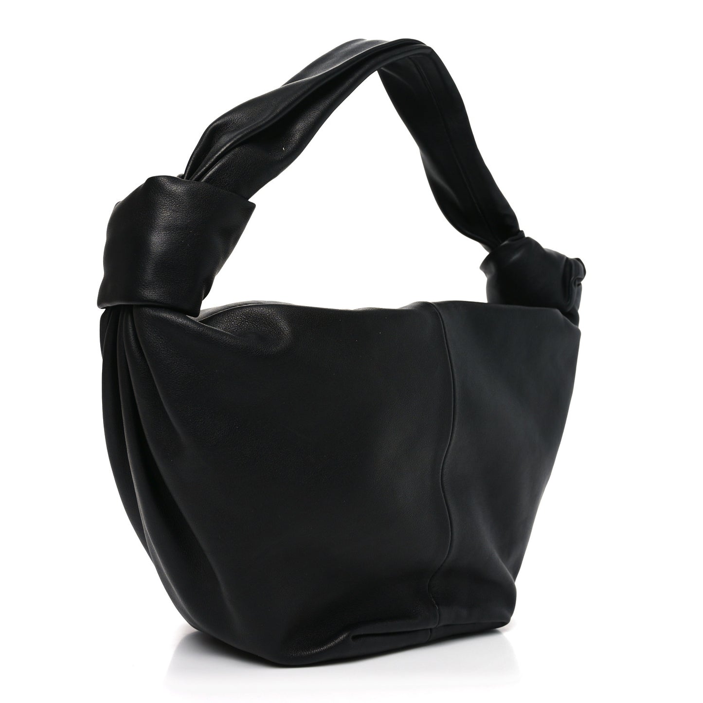Calfskin Teen Double Knot Hobo Black