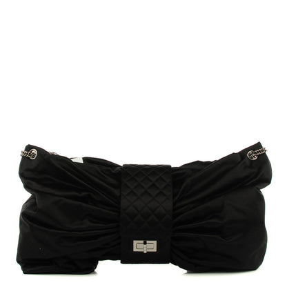 Chanel Satin Large Bow Bag Black 1 of 8