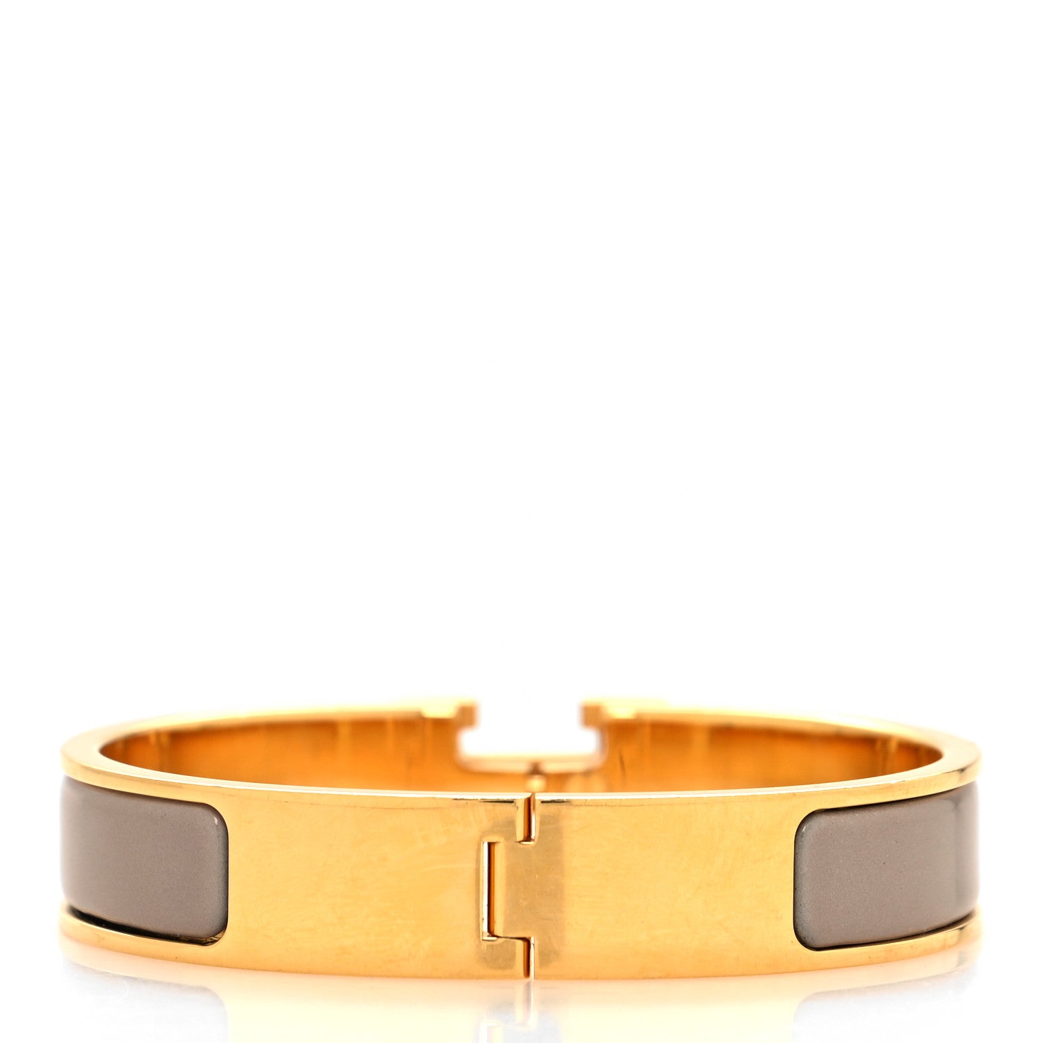 Hermes Enamel Narrow Clic Clac H Bracelet PM Marron Glace 3 of 5