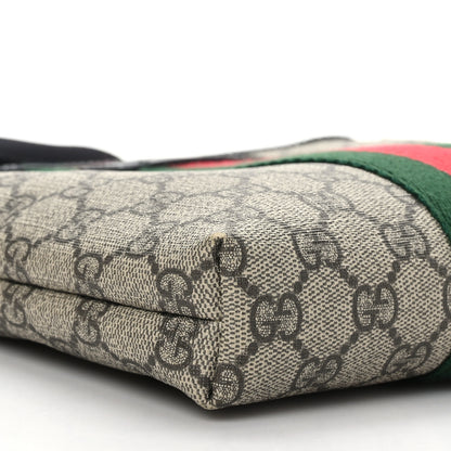 Gucci GG Supreme Monogram Web Messenger Bag Black 8 of 9