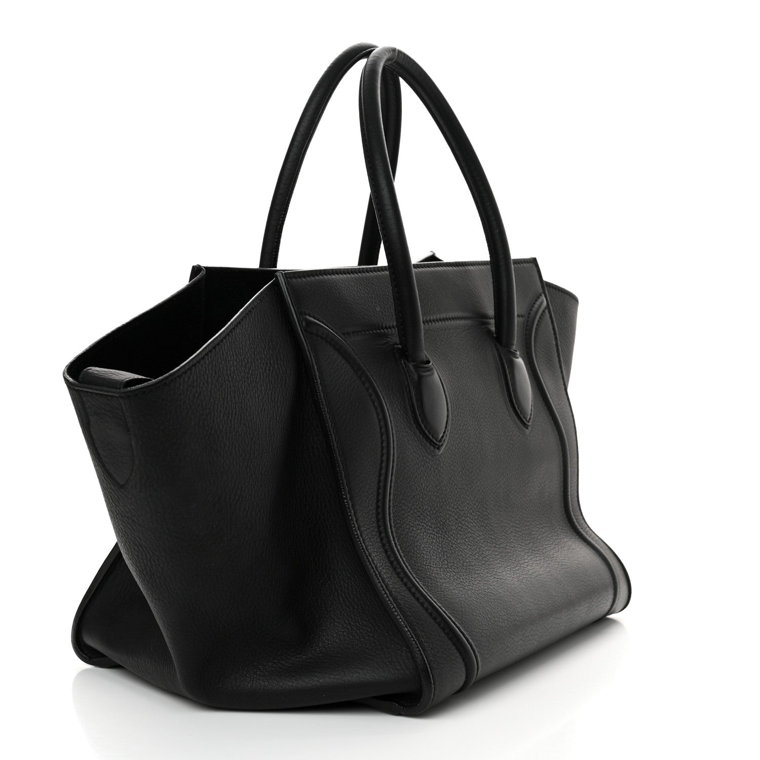 Celine Supple Calfskin Medium Phantom Luggage Black 2 of 13