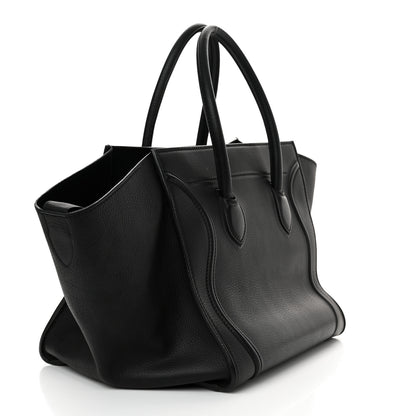 Celine Supple Calfskin Medium Phantom Luggage Black 2 of 13