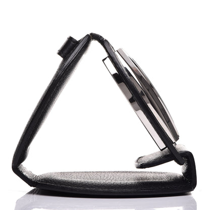 Cartier Stainless Steel Calfskin Roadster Quartz Travel Alarm Clock Black 7 of 7