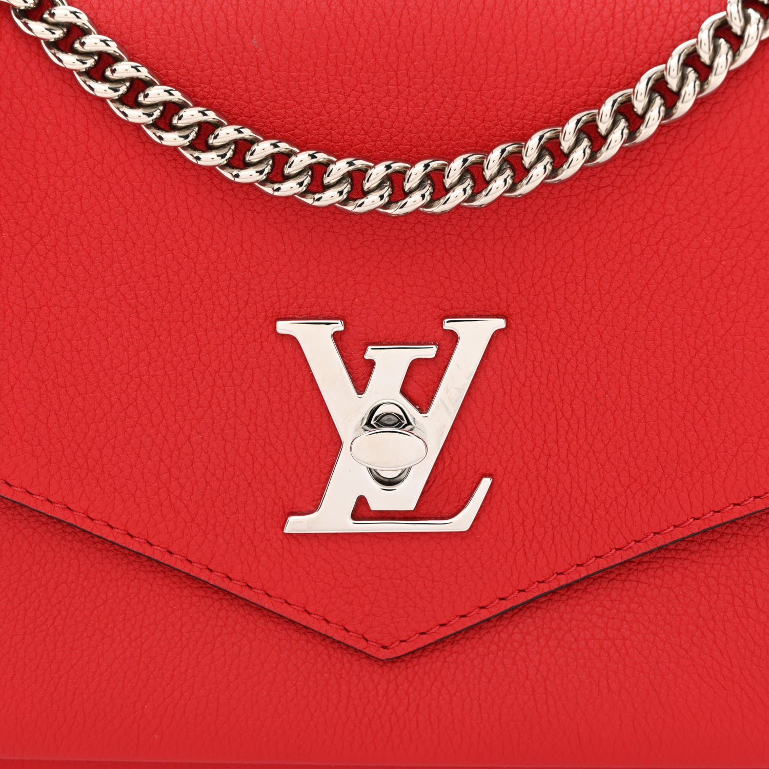 Louis Vuitton Soft Calfskin My Lockme Chain Bag BB Poppy 8 of 10