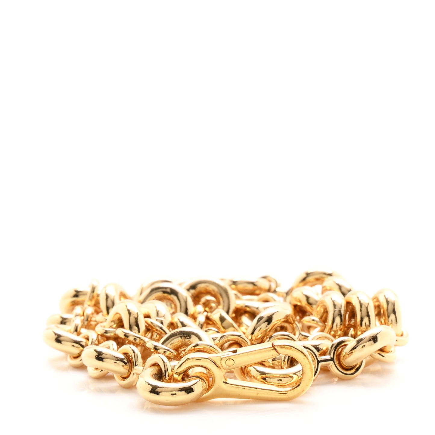 Brass Donut Chain Shoulder Strap Gold
