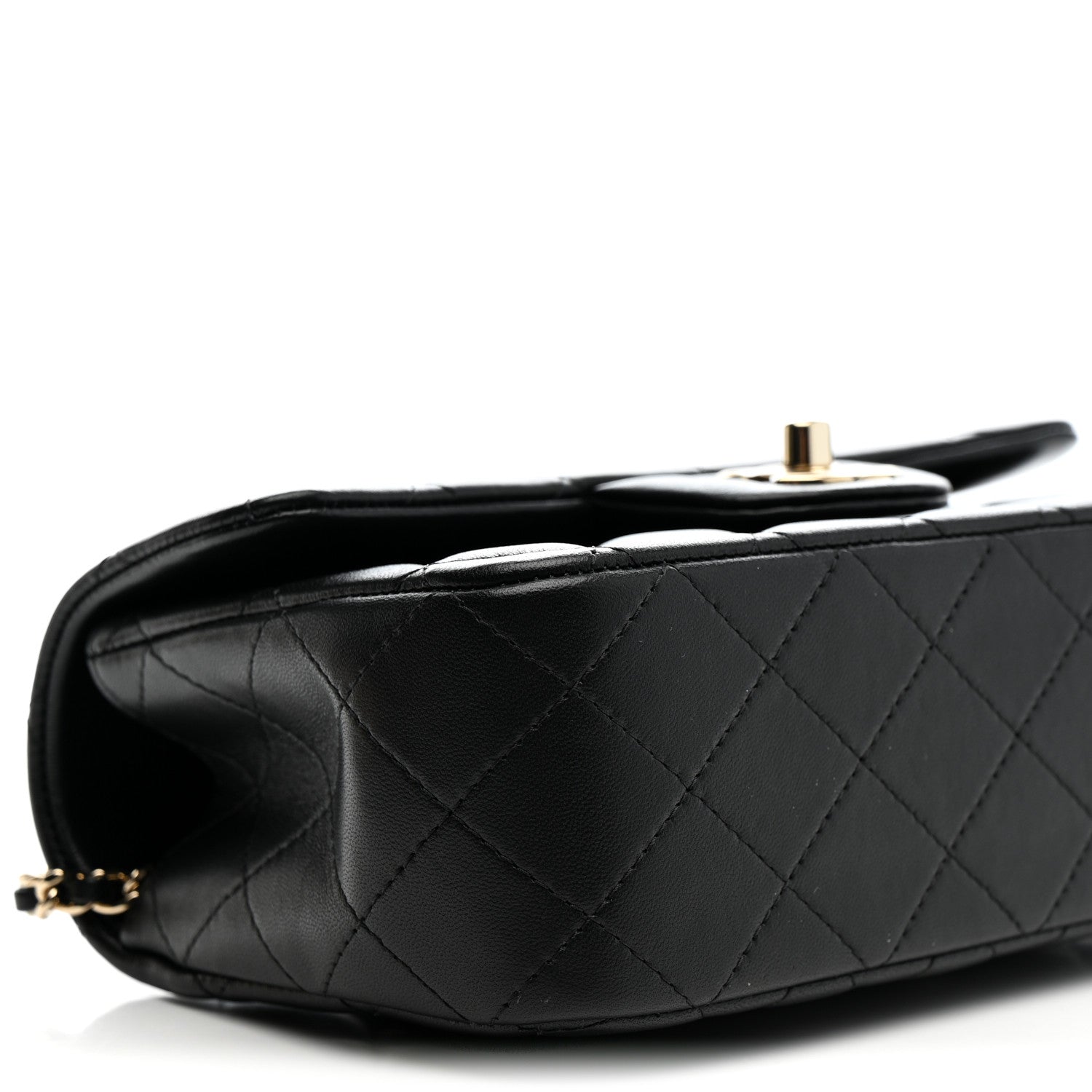 Chanel Lambskin Quilted Mini Top Handle Rectangular Flap Black 9 of 11