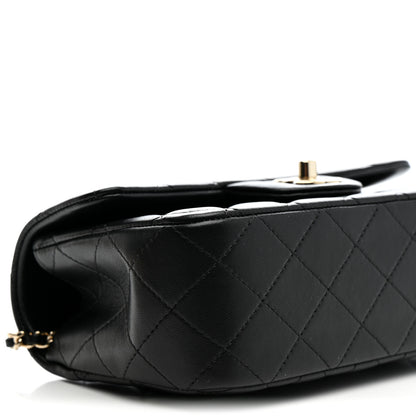 Chanel Lambskin Quilted Mini Top Handle Rectangular Flap Black 9 of 11
