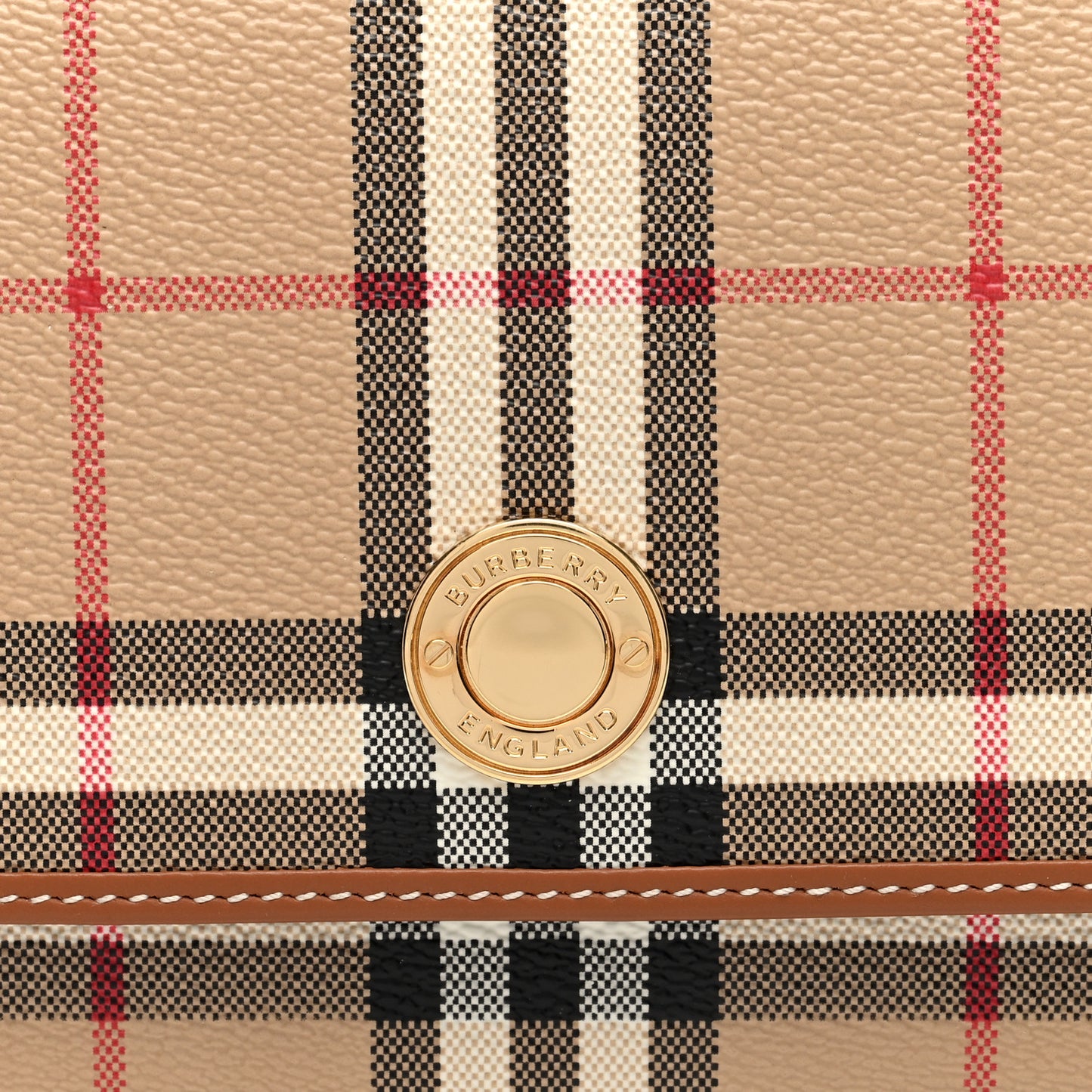Calfskin Vintage Check Hampshire Bag Archive Beige