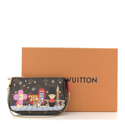 Louis Vuitton Monogram 2021 Christmas Animation London Mini Pochette Accessories Red 11 of 11
