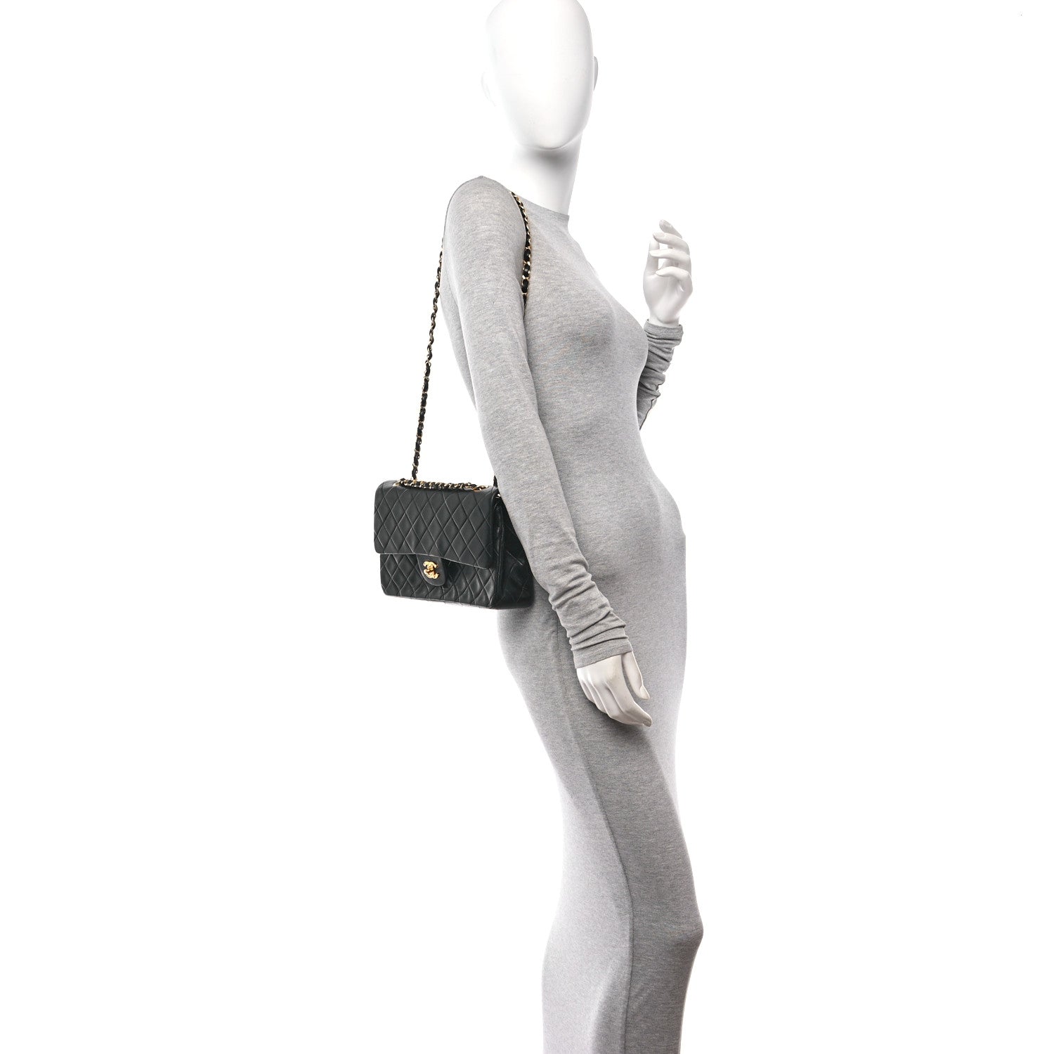 Chanel Lambskin Quilted Medium Double Flap Black 2 of 12