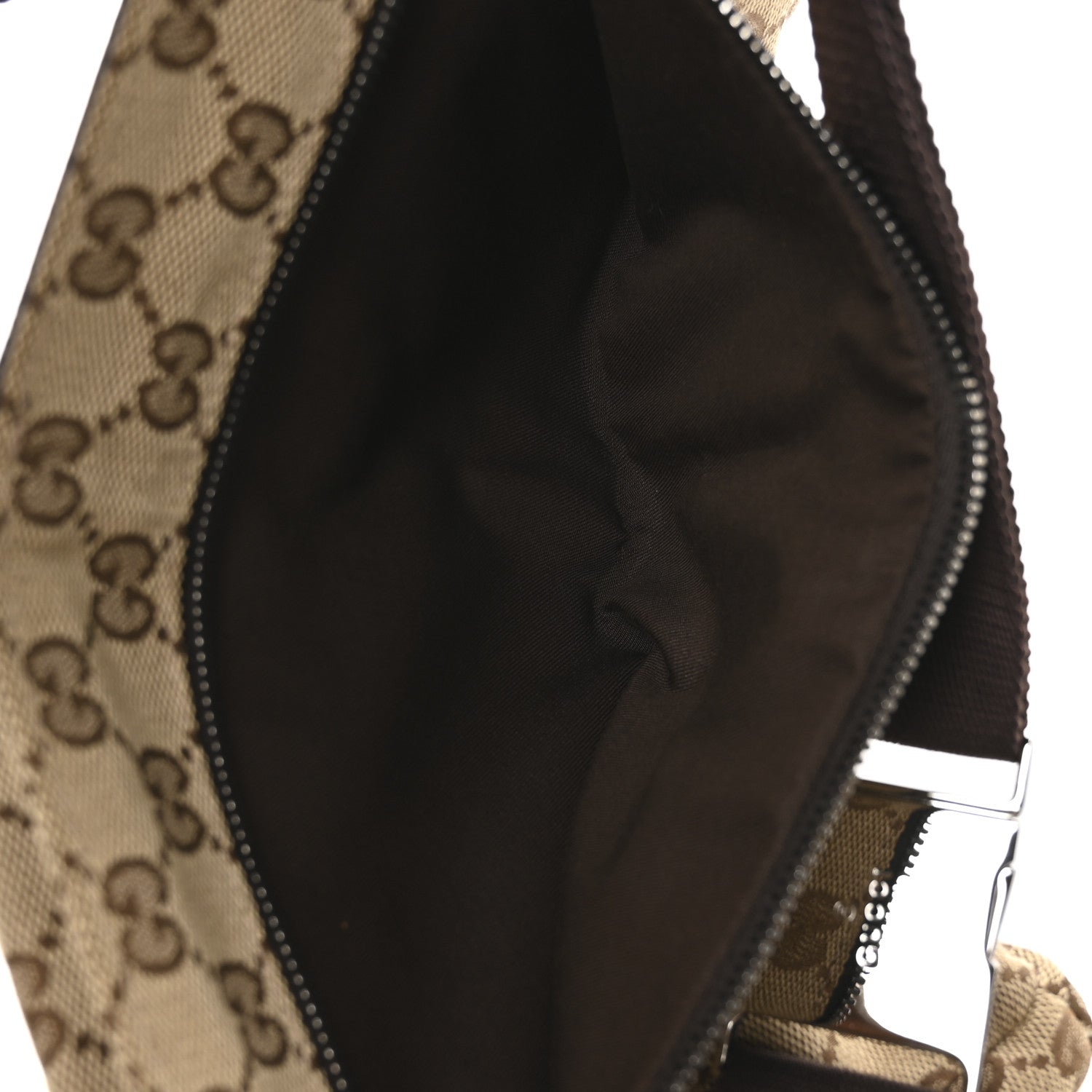 Gucci GG Monogram Double Pocket Belt Bag Dark Brown 5 of 11