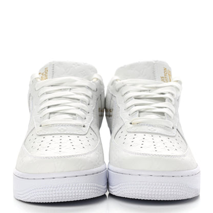 Louis Vuitton X NIKE AIR FORCE 1 Calfskin Monogram Mens Low Top Sneakers 7 White 2 of 10