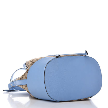 Gucci GG Monogram Calfskin Bucket Bag Blue 4 of 10