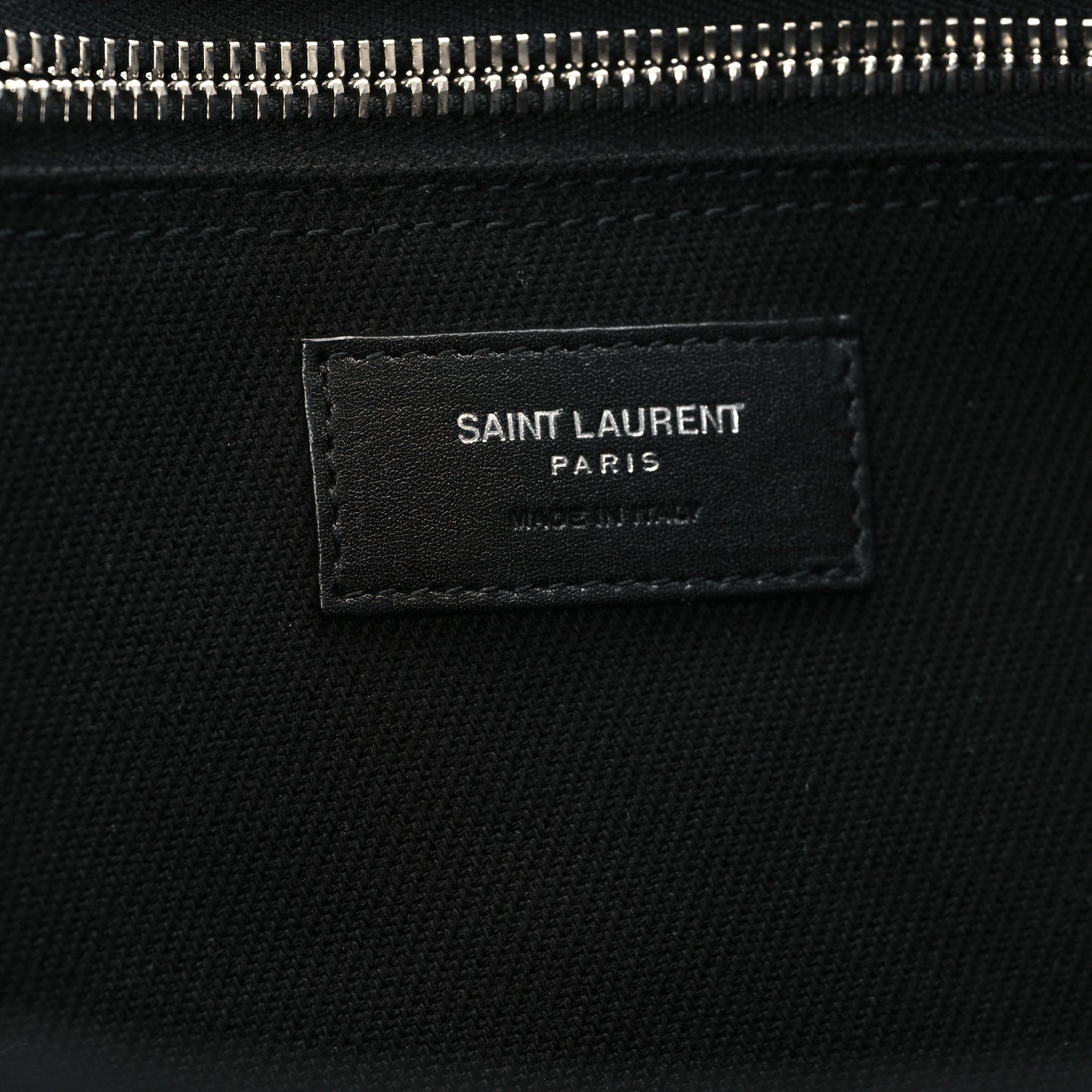 Linen Calfskin Rive Gauche Tote Black
