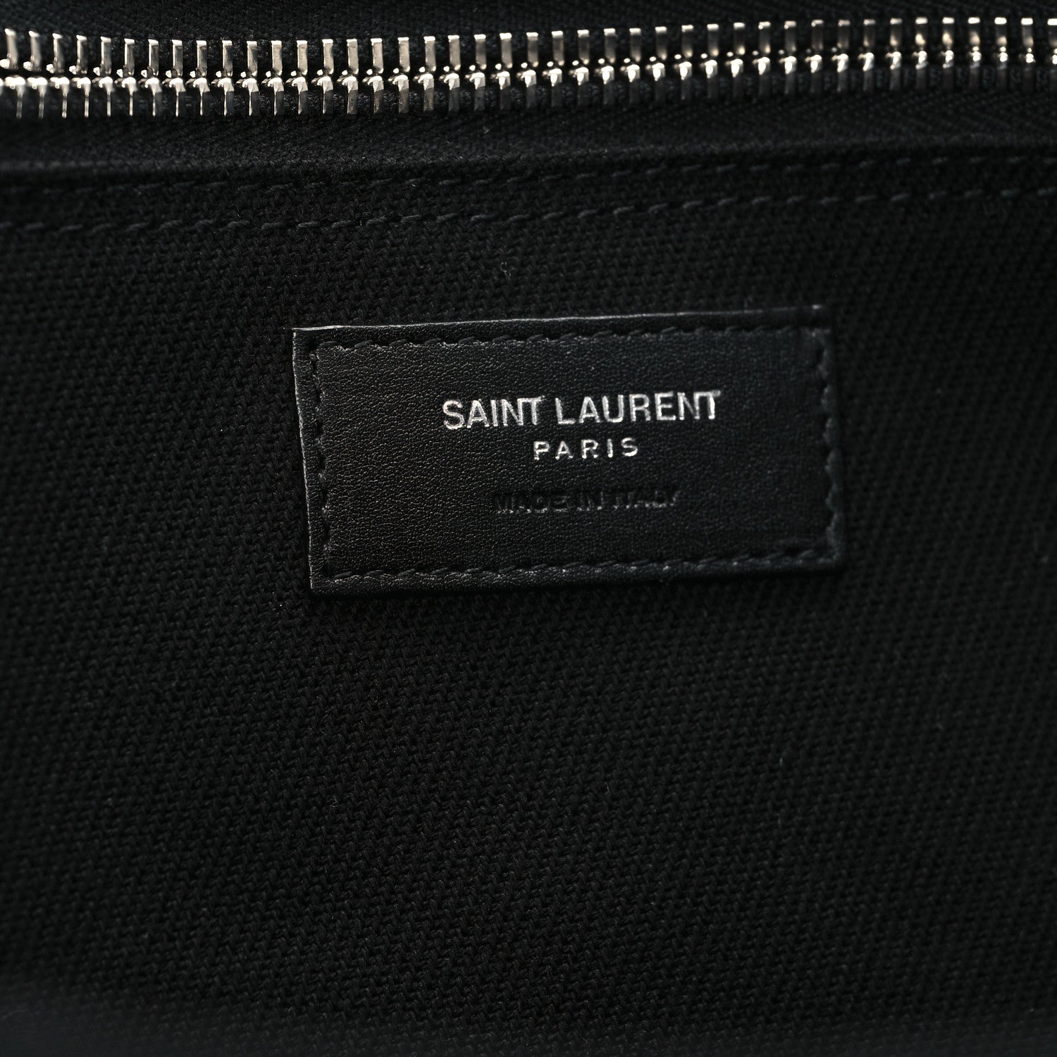 Saint Laurent Linen Calfskin Rive Gauche Tote Black 6 of 11