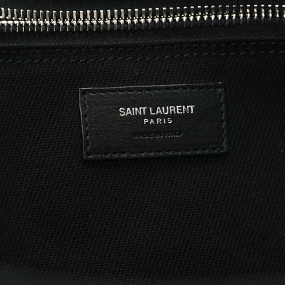 Saint Laurent Linen Calfskin Rive Gauche Tote Black 6 of 11