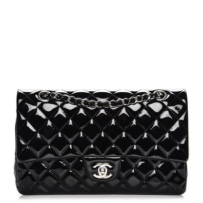 Chanel Patent Quilted Medium Double Flap Black 1 of 8