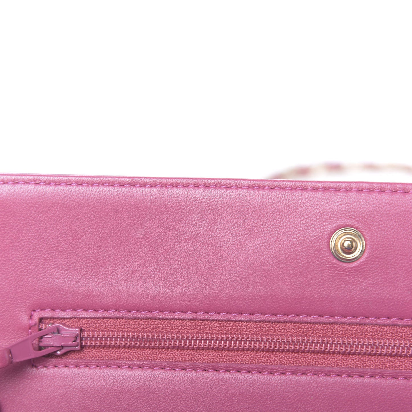 Lambskin Camellia Embossed Wallet On Chain WOC Pink