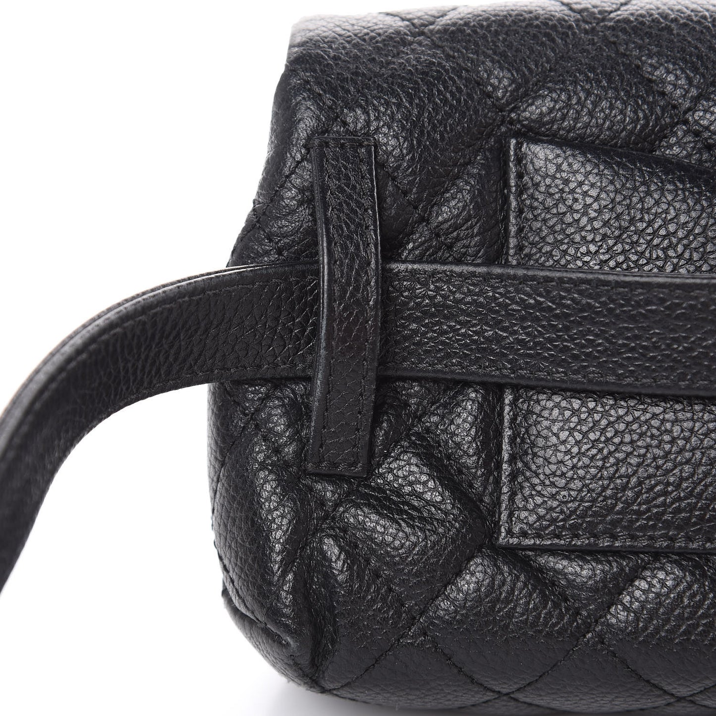 Grained Calfskin Quilted 2.55 Reissue Flap Belt Bag Clutch Black