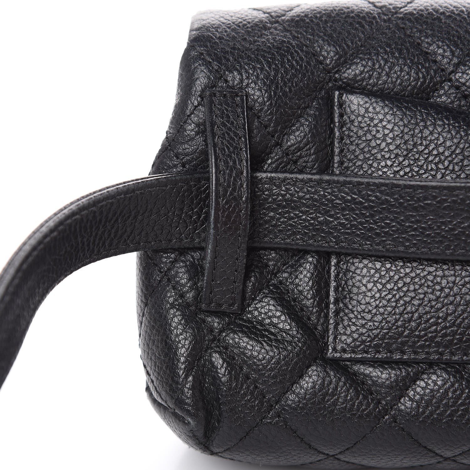 Chanel Grained Calfskin Quilted 2.55 Reissue Flap Belt Bag Clutch Black 13 of 17