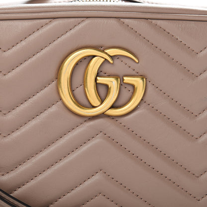Gucci Calfskin Matelasse Small GG Marmont Chain Shoulder Bag Porcelain Rose 8 of 14